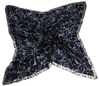 Manufacturers Exporters and Wholesale Suppliers of Silk Scarf with Metal Coin New Delhi Delhi